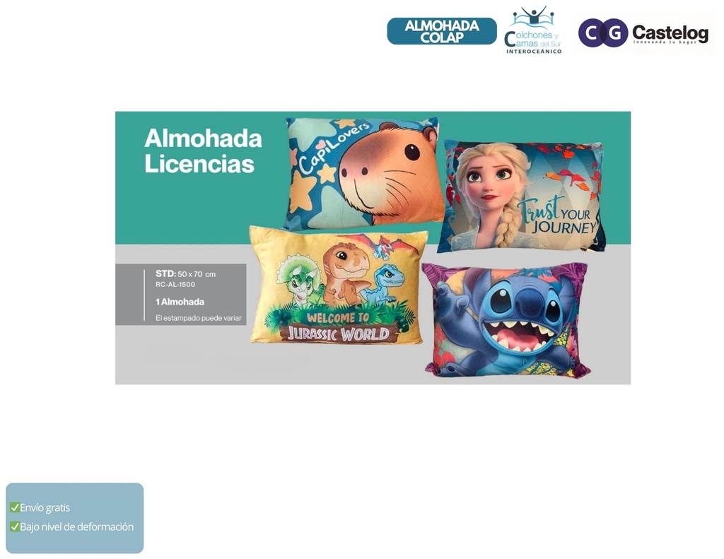 Castelog - Almohada Colap 45x65cm