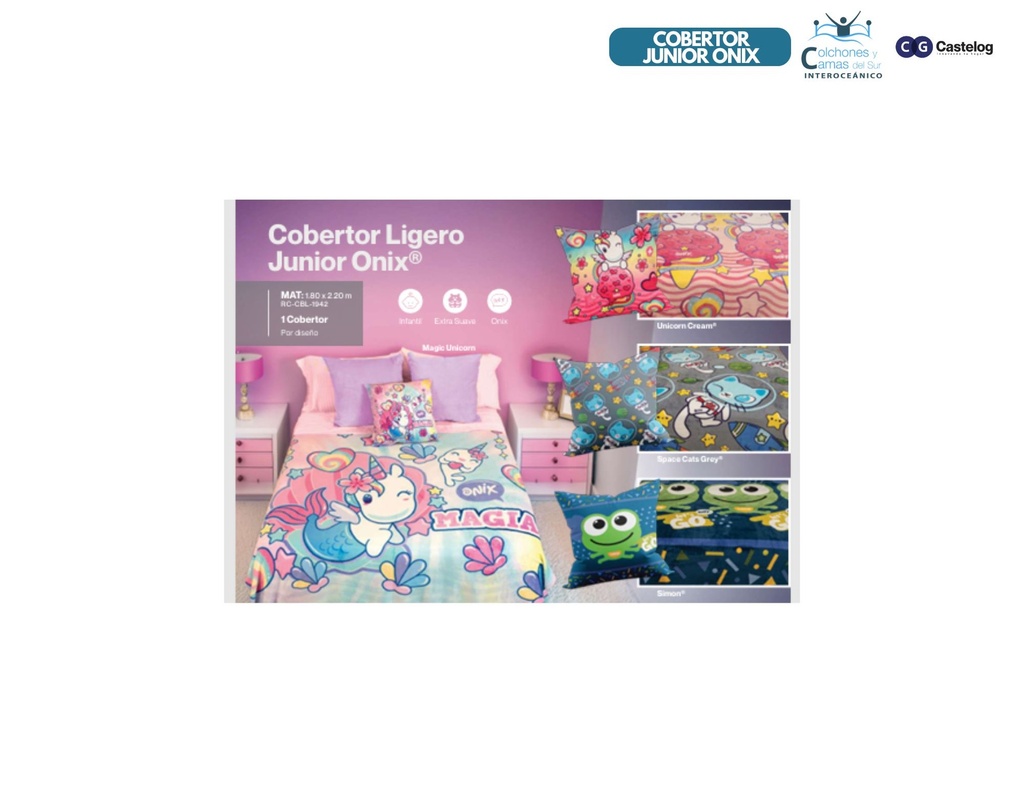 Castelog - Cobertor Ligero Junior Onix