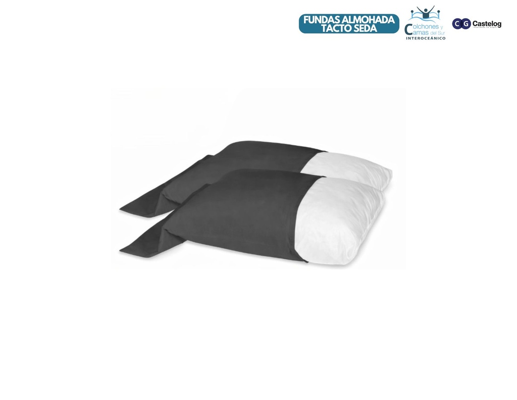 Castelog - Par de Fundas de Almohada Tacto Seda