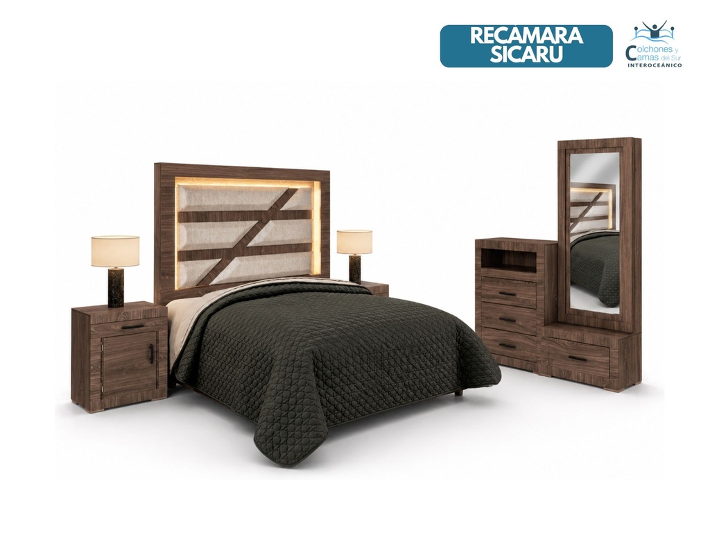Sar - Recámara Sicarú Matrimonial Caoba
