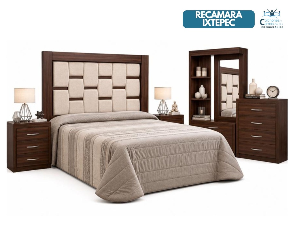 Sar - Recámara Ixtepec Veteado Negro Kingsize