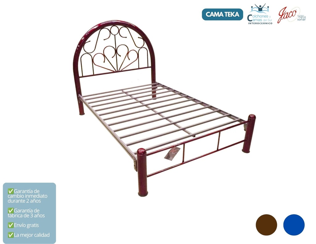 Jaco - Cama Teka Individual Rojo