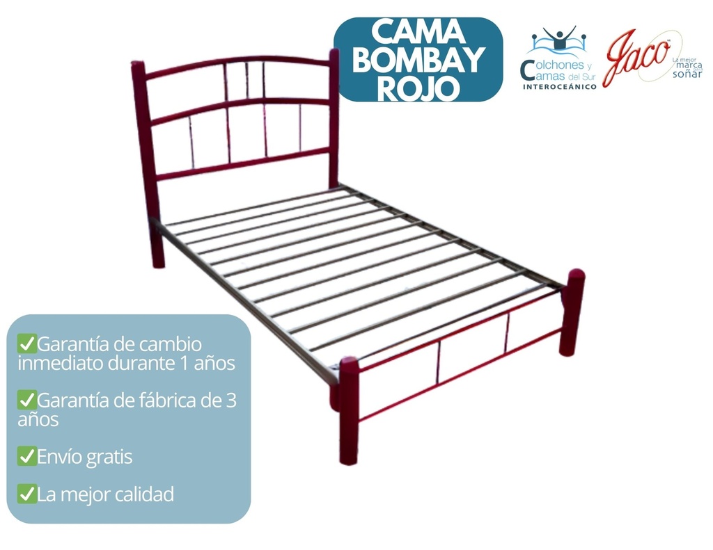 Jaco - Cama Bombay Individual Rojo