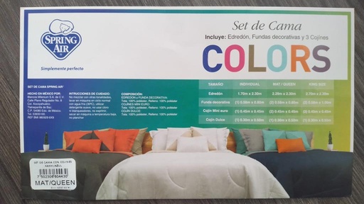 Spring Air Milenium - Set de Cama Edredon Matrimonial Queen