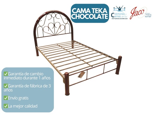 Jaco - Cama Teka Individual Chocolate